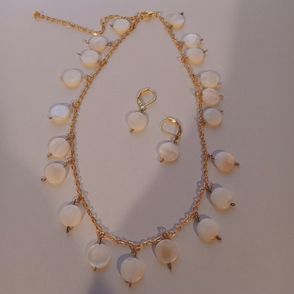 Hand Crafted Jewelry - Shell necklace and earrings boho bohemian western hippie costalcowgirl cowgirl